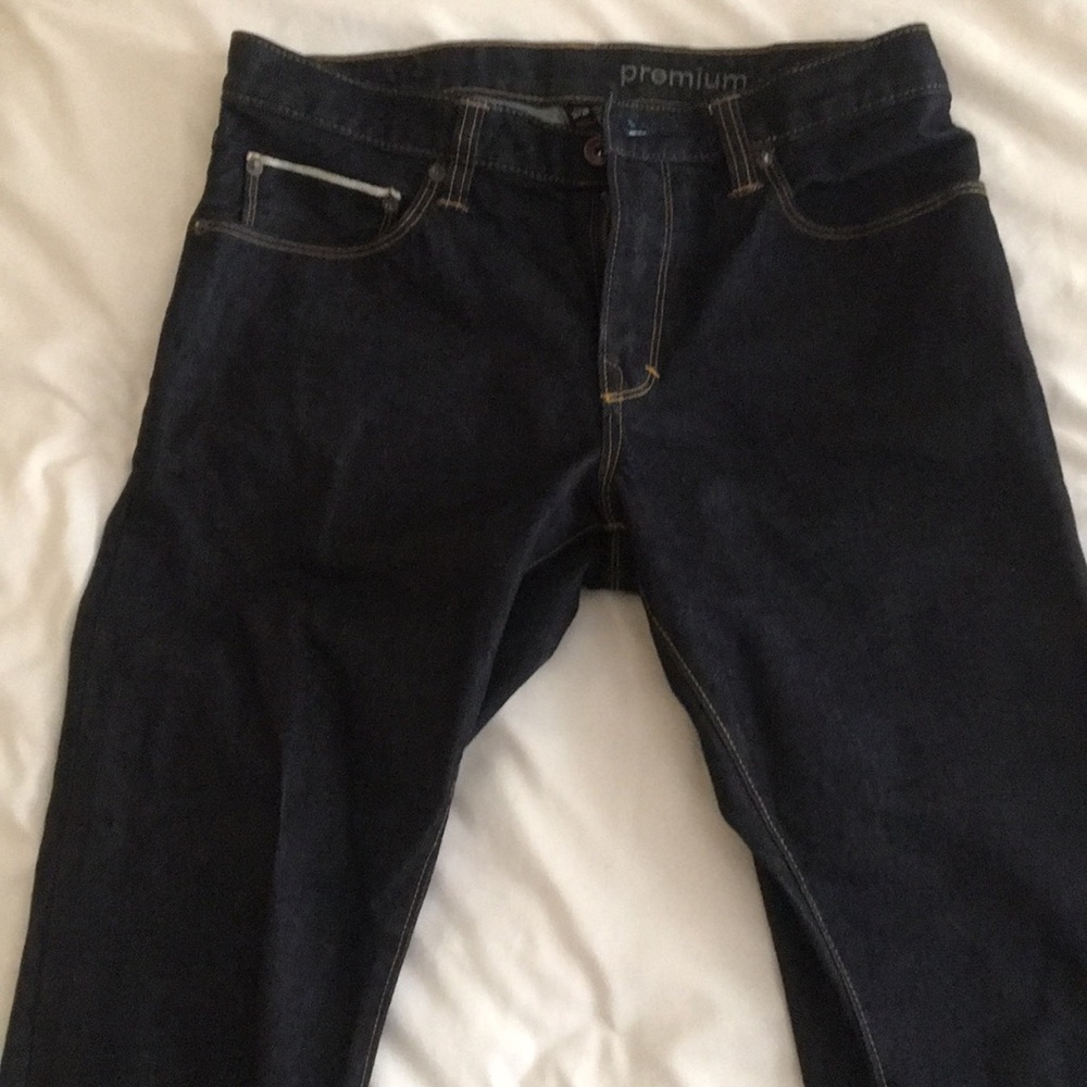 GAP Men’s Raw slim straight blue denim 31/30